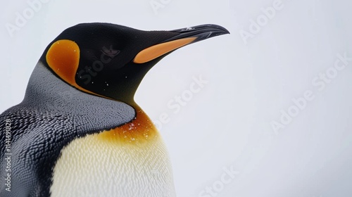 Wallpaper Mural Close Up Profile of a King Penguin in Snow Torontodigital.ca