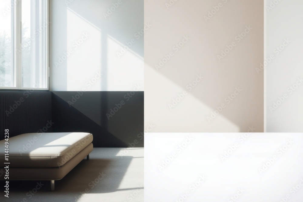 Fototapeta premium Modern Minimalist Living Room