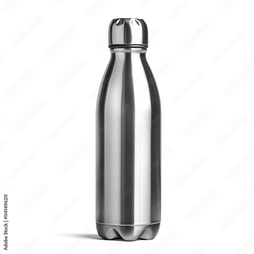 Sleek stainless steel water bottle with modern design and durability Sleek stainless steel water bottle with modern design and durability