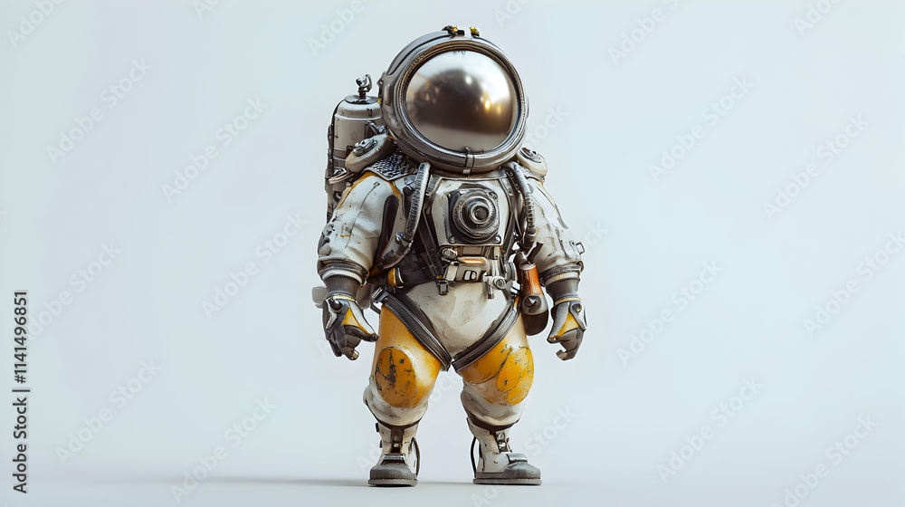 3D Render of a Retro Astronaut 3D Render of a Retro Astronaut