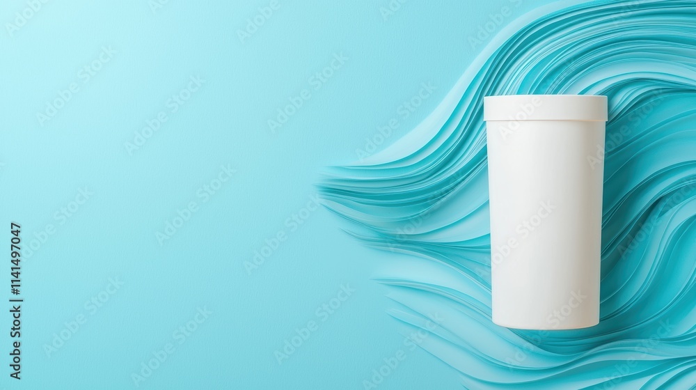 Fototapeta premium Water filtration system simple design product showcase clean space