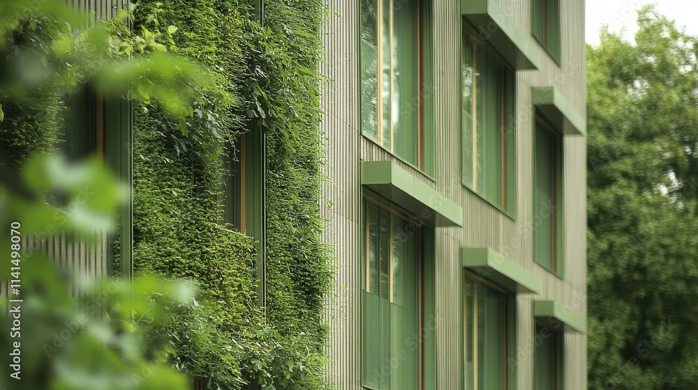 Green architecture with energy-efficient building design, focusing on sustainable features and net-zero emissions to reduce carbon footprint and promote eco-friendly living Green architecture with energy-efficient building design, focusing on sustainable features and net-zero emissions to reduce carbon footprint and promote eco-friendly living