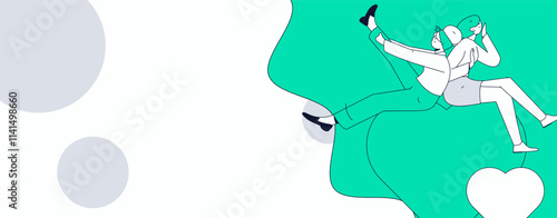3.12 International Women's Day professional women flat character vector concept operation hand drawn illustration
