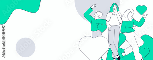 3.12 International Women's Day professional women flat character vector concept operation hand drawn illustration
