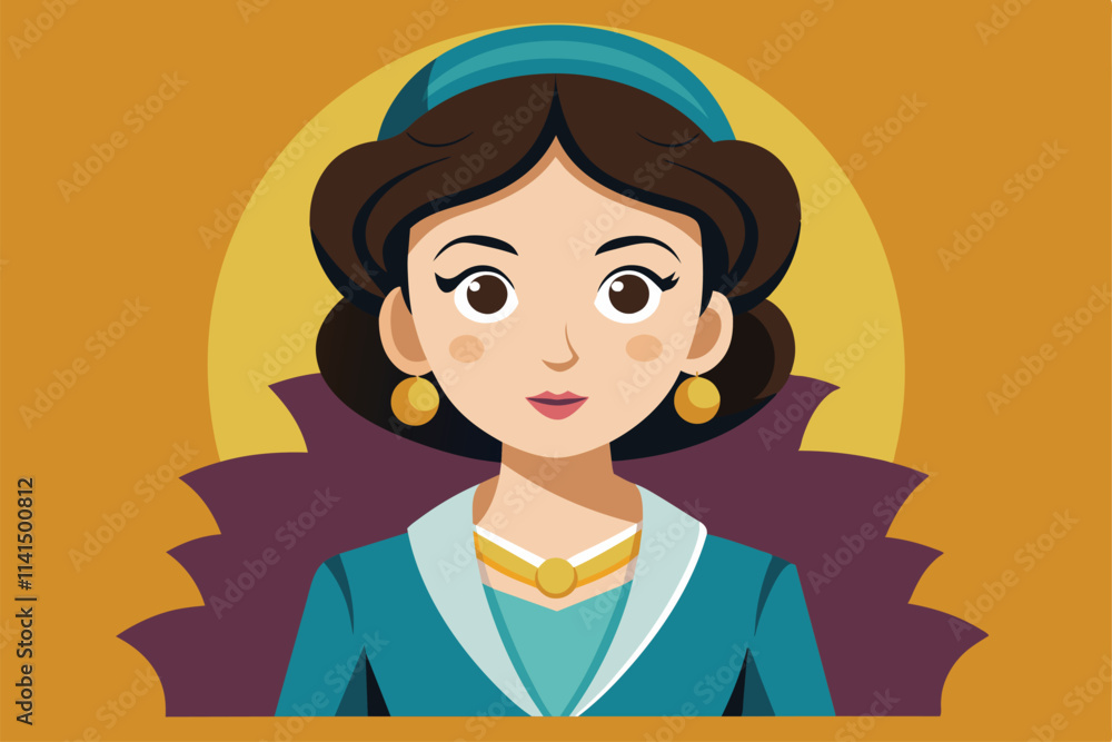 A cartoon illustration of a confident woman representing the emancipation of women with vibrant colors and details, Emancipation of women Customizable Cartoon Illustration A cartoon illustration of a confident woman representing the emancipation of women with vibrant colors and details, Emancipation of women Customizable Cartoon Illustration