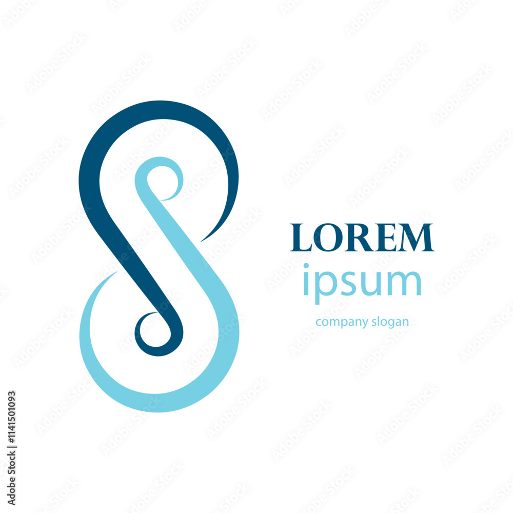 Fototapeta premium infinite number infinity logo design