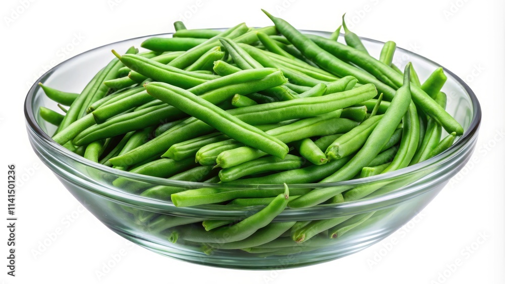 Fresh Green Beans in a Bowl Isolated on Transparent Background for Culinary and Healthy Food Concepts, Perfect for Stock Photography and Recipe Illustrations Fresh Green Beans in a Bowl Isolated on Transparent Background for Culinary and Healthy Food Concepts, Perfect for Stock Photography and Recipe Illustrations