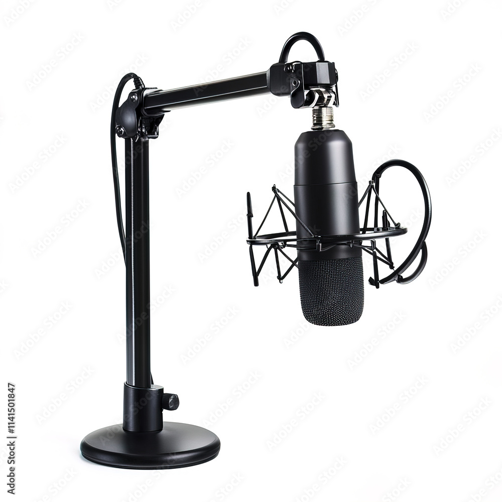 microphone with boom arm, perfect for studio recording and broadcasting microphone with boom arm, perfect for studio recording and broadcasting