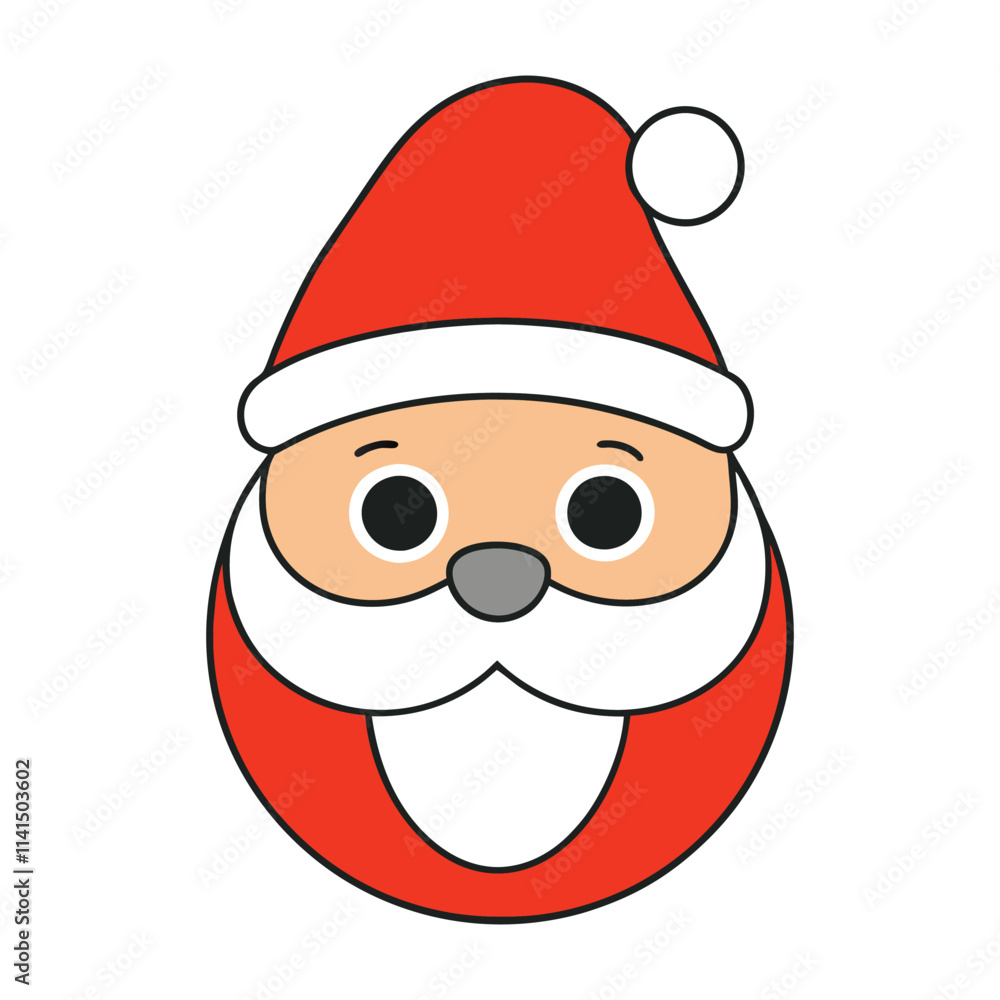 Funny man Christmas Santa Claus vector illustration. Funny man Christmas Santa Claus vector illustration.