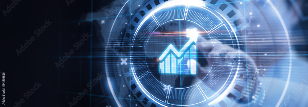 Obraz premium Business, Technology, Internet and network concept. Financial Graph. Stock Market chart. Forex Investment.