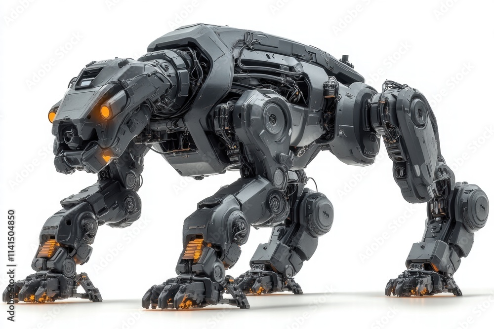 Futuristic robotic panther with intricate mechanical design and details Futuristic robotic panther with intricate mechanical design and details