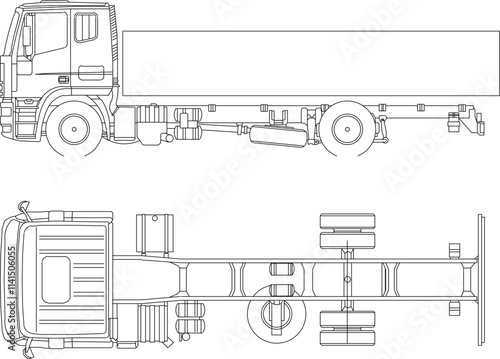 vector illustration design silhouette sketch image truck crane manipulator for construction industry