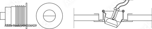 vector illustration of directional lights design for stage performance