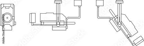 vector illustration of directional lights design for stage performance