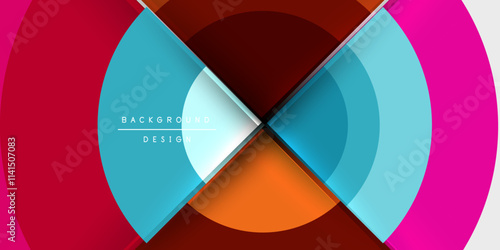 Target circle geometric abstract shapes. Vector Illustration For Wallpaper, Banner, Background, Card, Book Illustration, landing page
