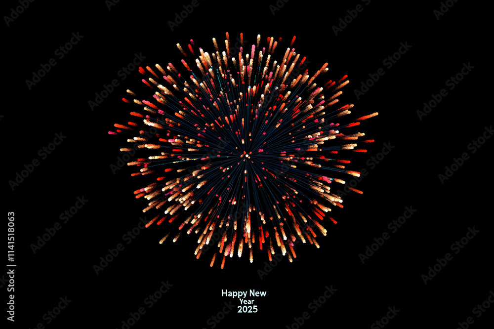 Happy new year 2025 celebration with an isolated background Happy new year 2025 celebration with an isolated background