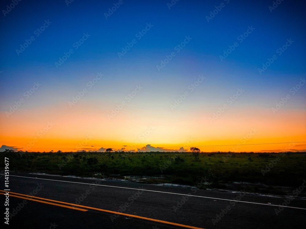 sunset on the road sunset on the road