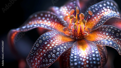 3D Render of a Luminous Flower
