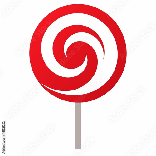 red lollipop isolated on white