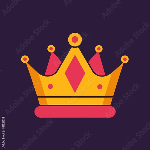 golden crown isolated on white background