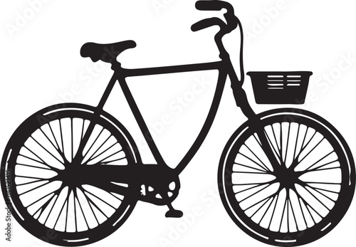 bicycle vector black and white 