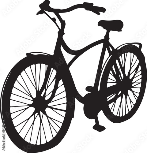 bicycle vector black and white 