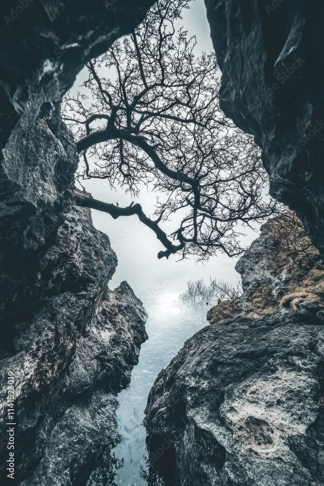 Tree growing from rock crevices Tree growing from rock crevices
