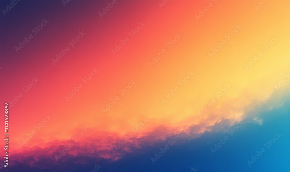 blend of warm oranges and cool blues, Generative AI blend of warm oranges and cool blues, Generative AI