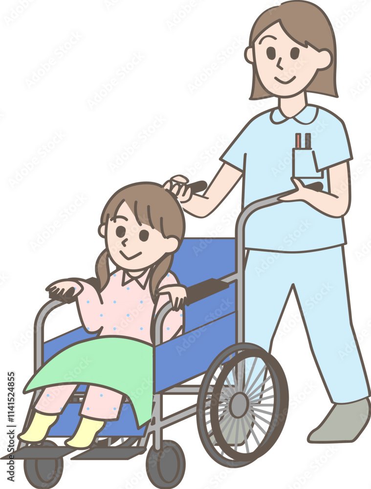 車椅子に座る子ども 車椅子に座る子ども