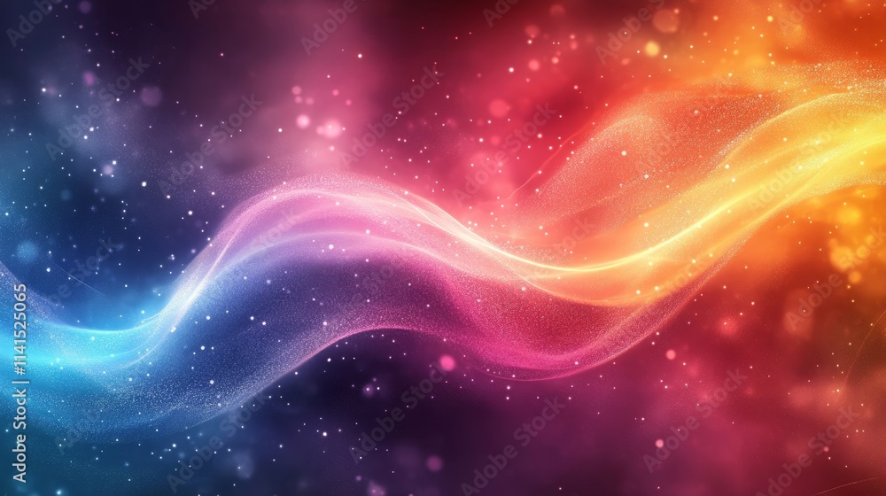 gradient with overlapping waves of light, Generative AI gradient with overlapping waves of light, Generative AI