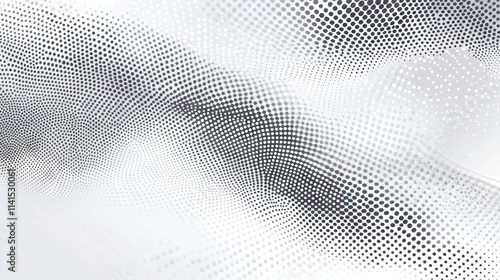 Halftone white and grey dotted abstract vector background for business concepts, modern graphic design, isolated white surface pattern, ideal for marketing materials, corporate presentations.
