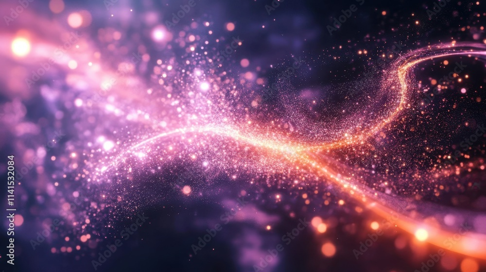 Obraz premium A vivid depiction of quantum entanglement through advanced graphic design.