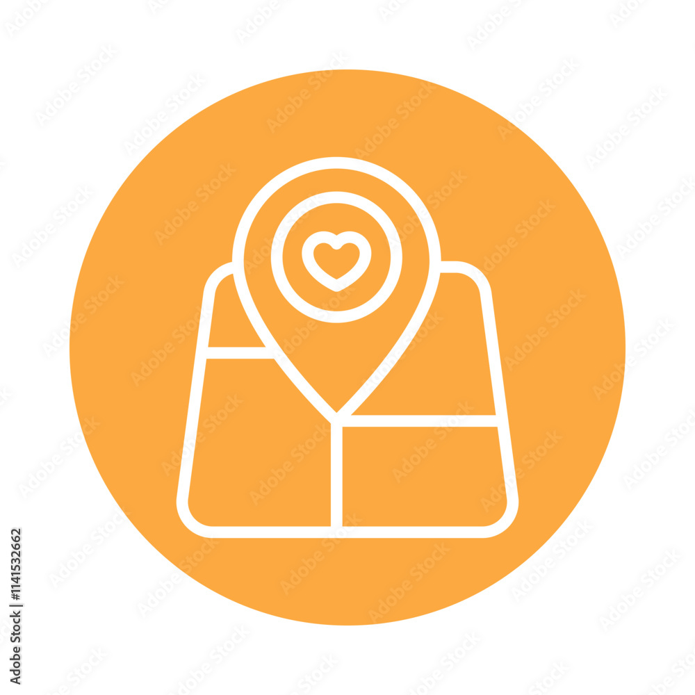 Love Location Vector Gylph Circle Icon. Eps 10 file Love Location Vector Gylph Circle Icon. Eps 10 file