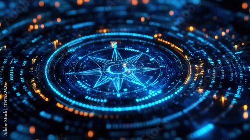 Wallpaper Mural Top-down view of a compass displaying cardinal directions. Torontodigital.ca