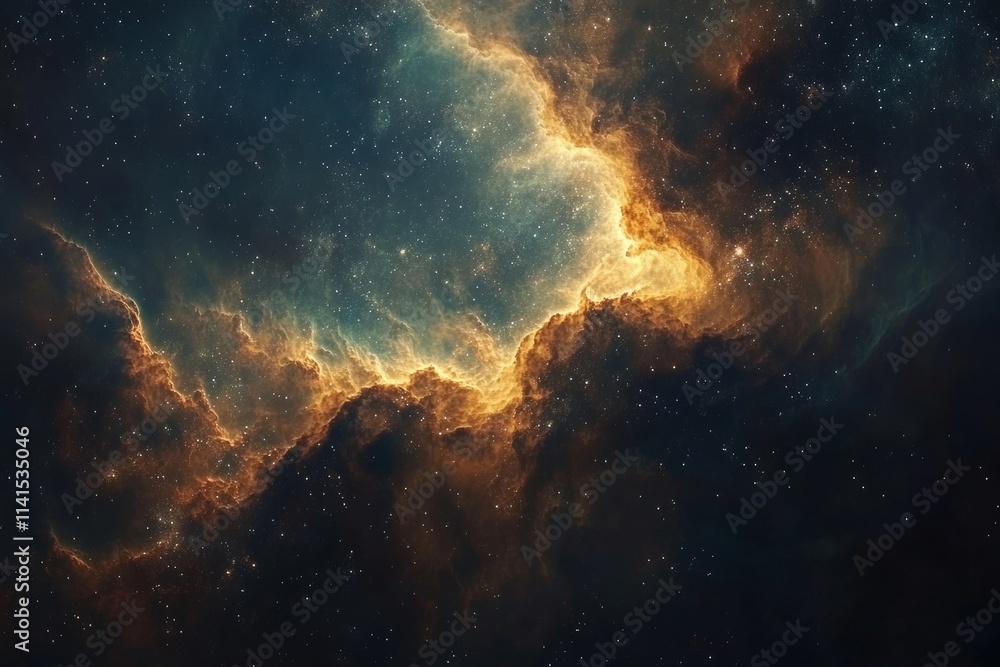 cosmic sky filled with stars and nebulae, Generative AI cosmic sky filled with stars and nebulae, Generative AI