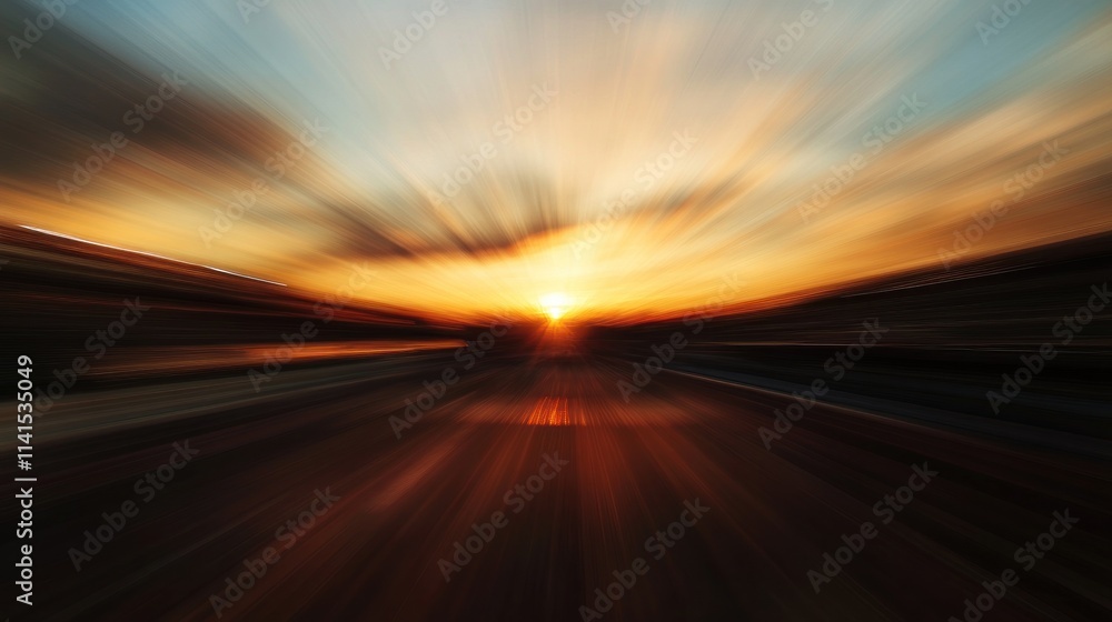 A vibrant sunset with blurred motion effects, creating a sense of tranquility and movement. A vibrant sunset with blurred motion effects, creating a sense of tranquility and movement.