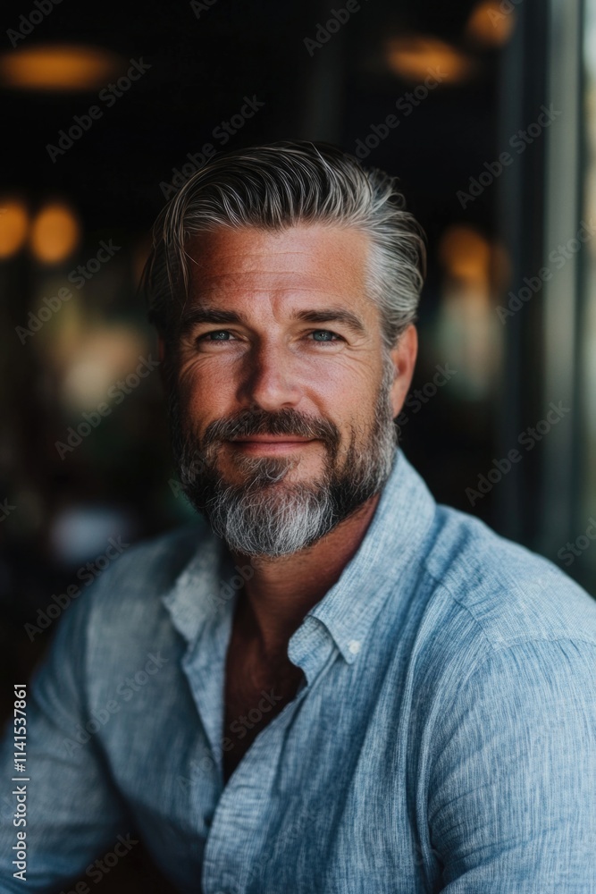 Fototapeta premium Man with beard close-up