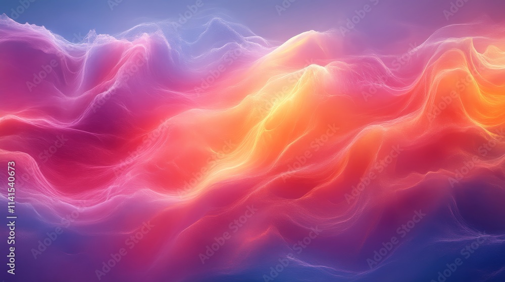 Obraz premium Abstract vibrant colorful waves resembling