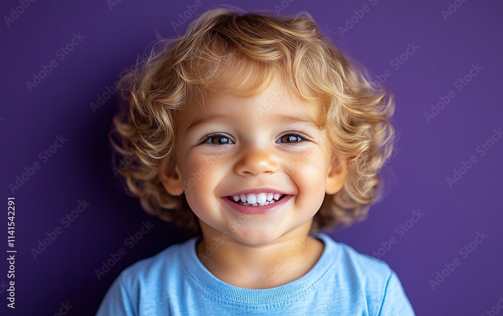 Naklejka premium Asian boy or girl smiling in studio color background