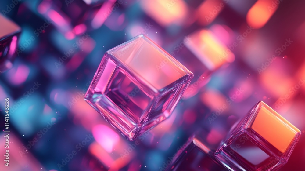 Geometric tech holographic abstract arrangements. Generative AI Geometric tech holographic abstract arrangements. Generative AI