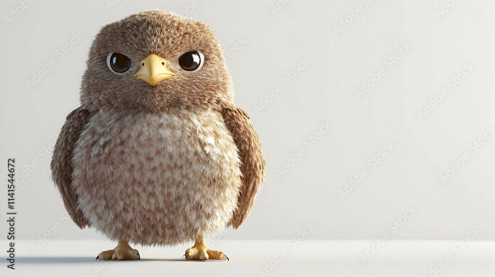 Fluffy Baby Bird 3D Render Fluffy Baby Bird 3D Render