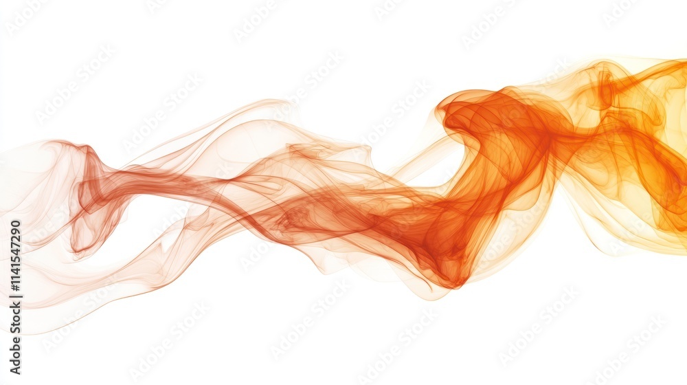 Fototapeta premium Abstract flowing smoke in warm colors creating a dynamic visual effect.