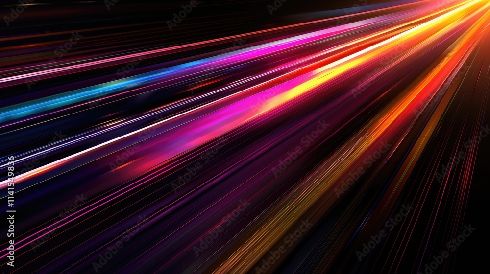 Abstract light streaks in vibrant colors creating a dynamic visual effect. Abstract light streaks in vibrant colors creating a dynamic visual effect.