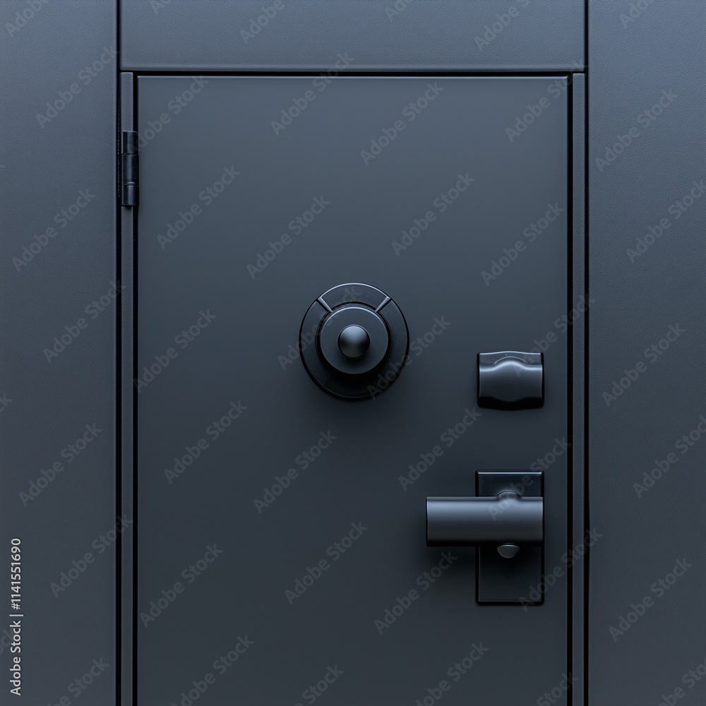 Secure Black Safe Dial Close-Up with Functional Office Detailing Secure Black Safe Dial Close-Up with Functional Office Detailing