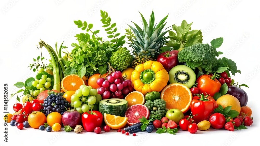 Artificial intelligence-created fruits and vegetables. Artificial intelligence-created fruits and vegetables.
