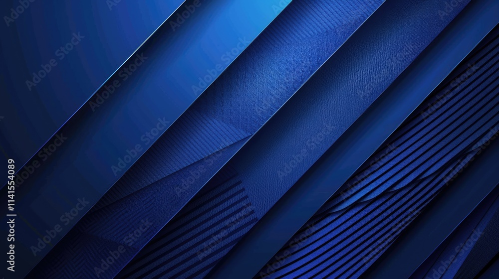 Obraz premium Abstract blue geometric background with layered textures and patterns.