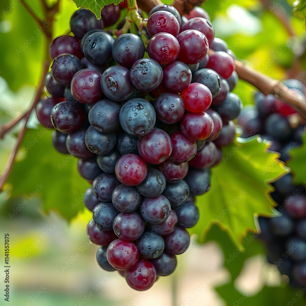 Close-up of plump New Zealand harvest grapes. Close-up of plump New Zealand harvest grapes.