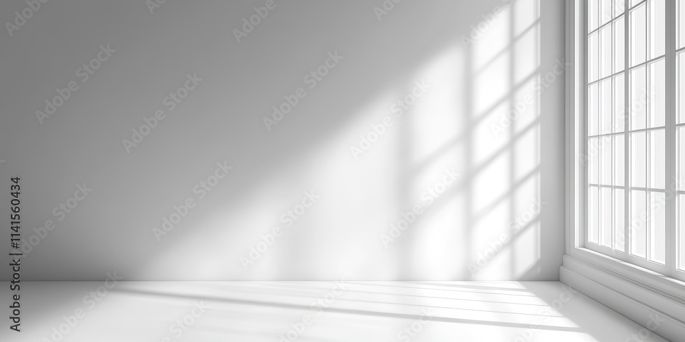 Obraz premium Simple Light Gray Gradient Background Featuring Soft Shadows and a Clean Minimalist Aesthetic Perfect for Various Creative Projects and Designs