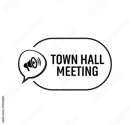 town hall meeting sign