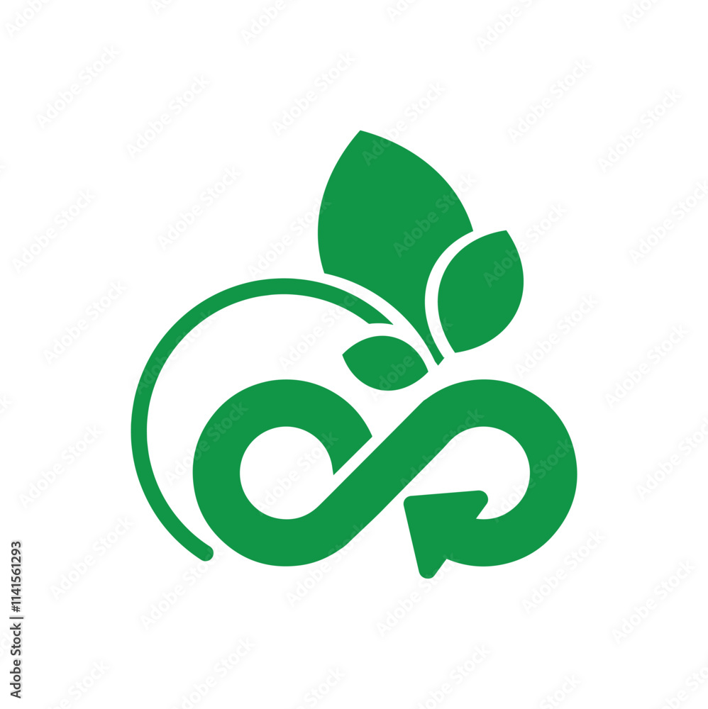 circular economy icons on white background circular economy icons on white background